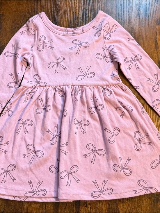 Cat & Jack Other - Cat & Jack Long Sleeve Purple Bow Dress Size 2T